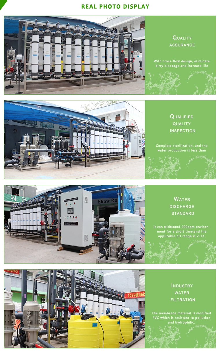 sistemas da purificação de água do Ultrafiltration 50m3/H (F)